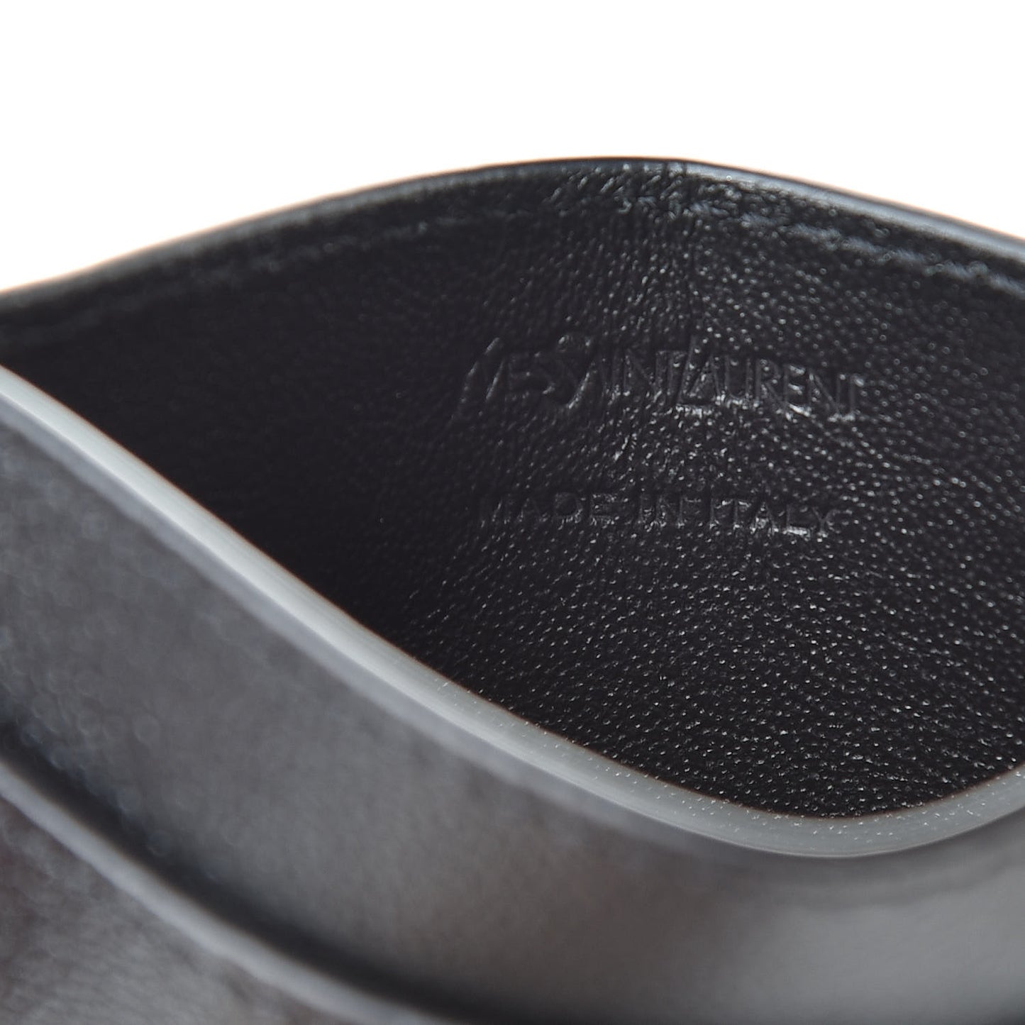 Textured Calfskin Belle De Jour Card Case Black