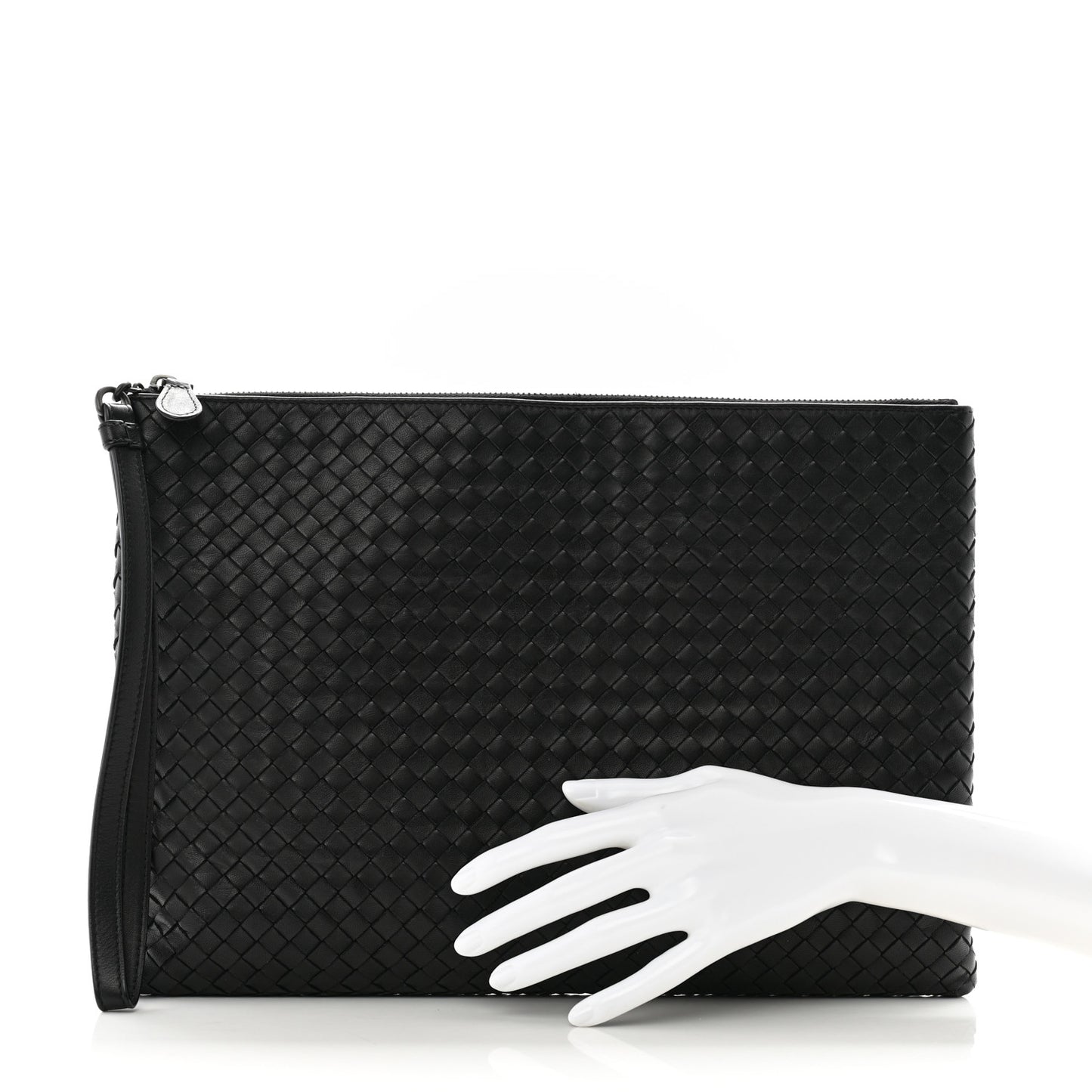 Nappa Intrecciato Document Case Black
