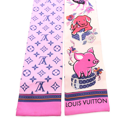 Louis Vuitton Silk Monogram Superstition Bandeau Rose 2 of 5