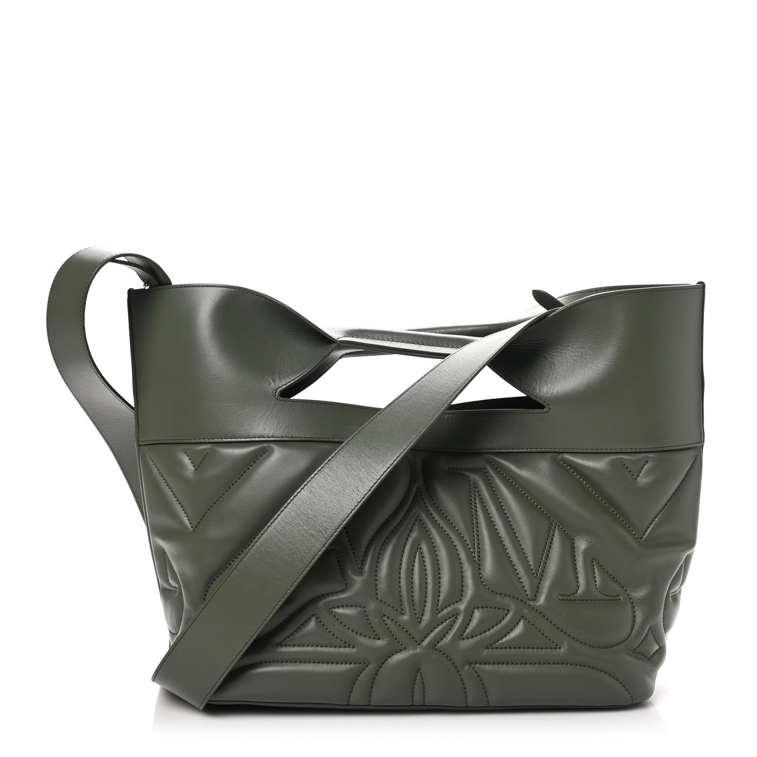 Alexander McQueen Calfskin Quilted Small The Bow Bag Green 1 of 9