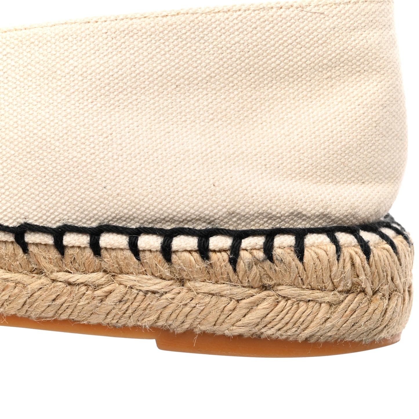 Fabric Biarritz CC Espadrilles 37 Beige Black