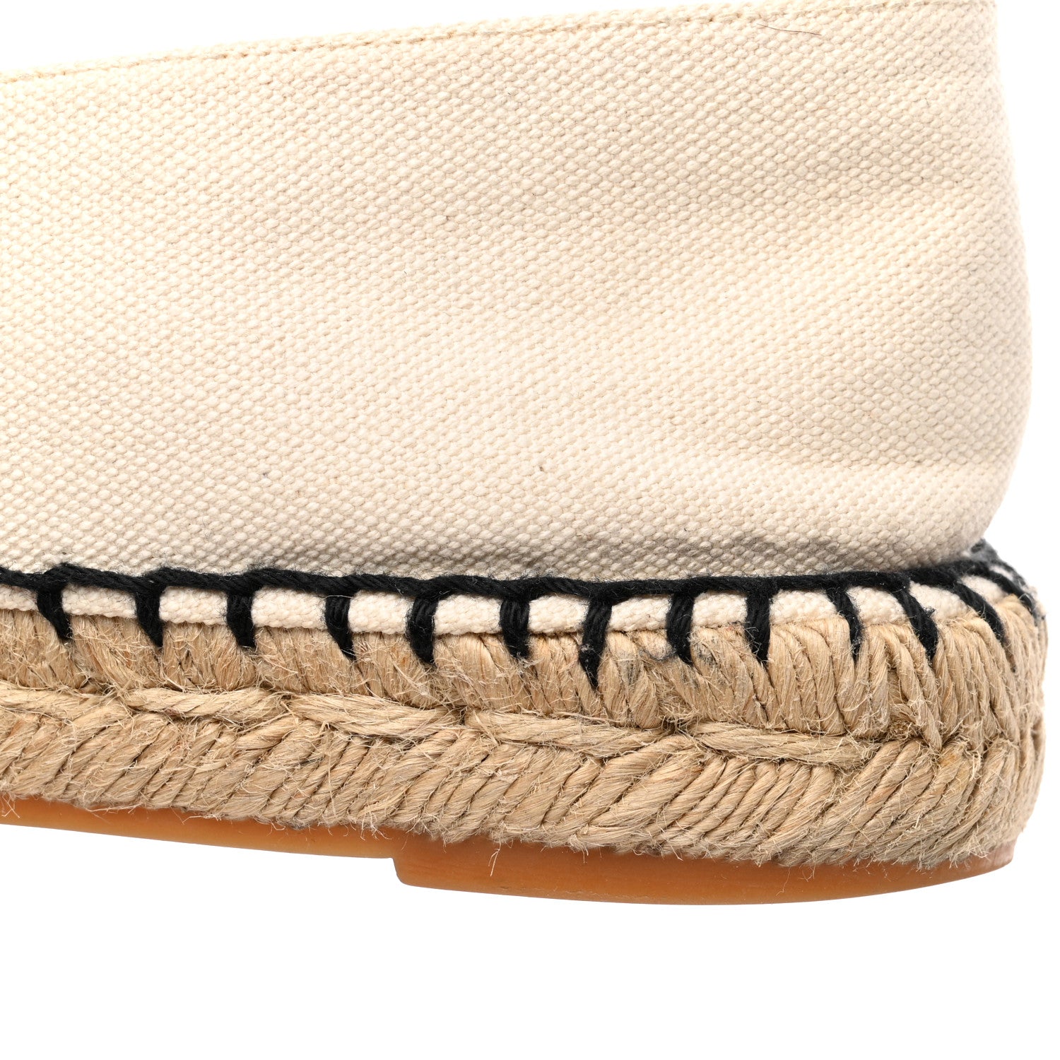 Chanel Fabric Biarritz CC Espadrilles 37 Beige Black 11 of 13