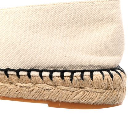 Chanel Fabric Biarritz CC Espadrilles 37 Beige Black 11 of 13