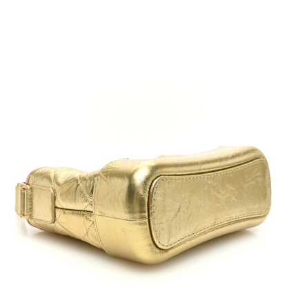 Chanel Metallic Aged Calfskin Quilted Small Gabrielle Hobo Gold 4 of 10