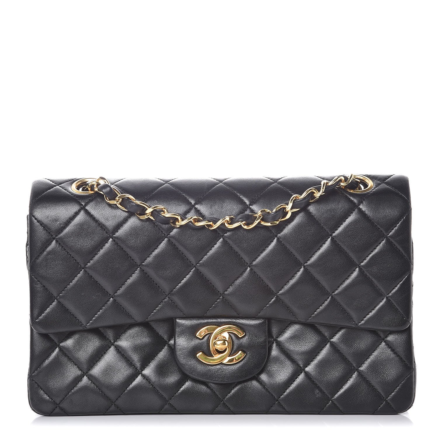 Chanel Lambskin Quilted Small Double Flap Black 1 of 10