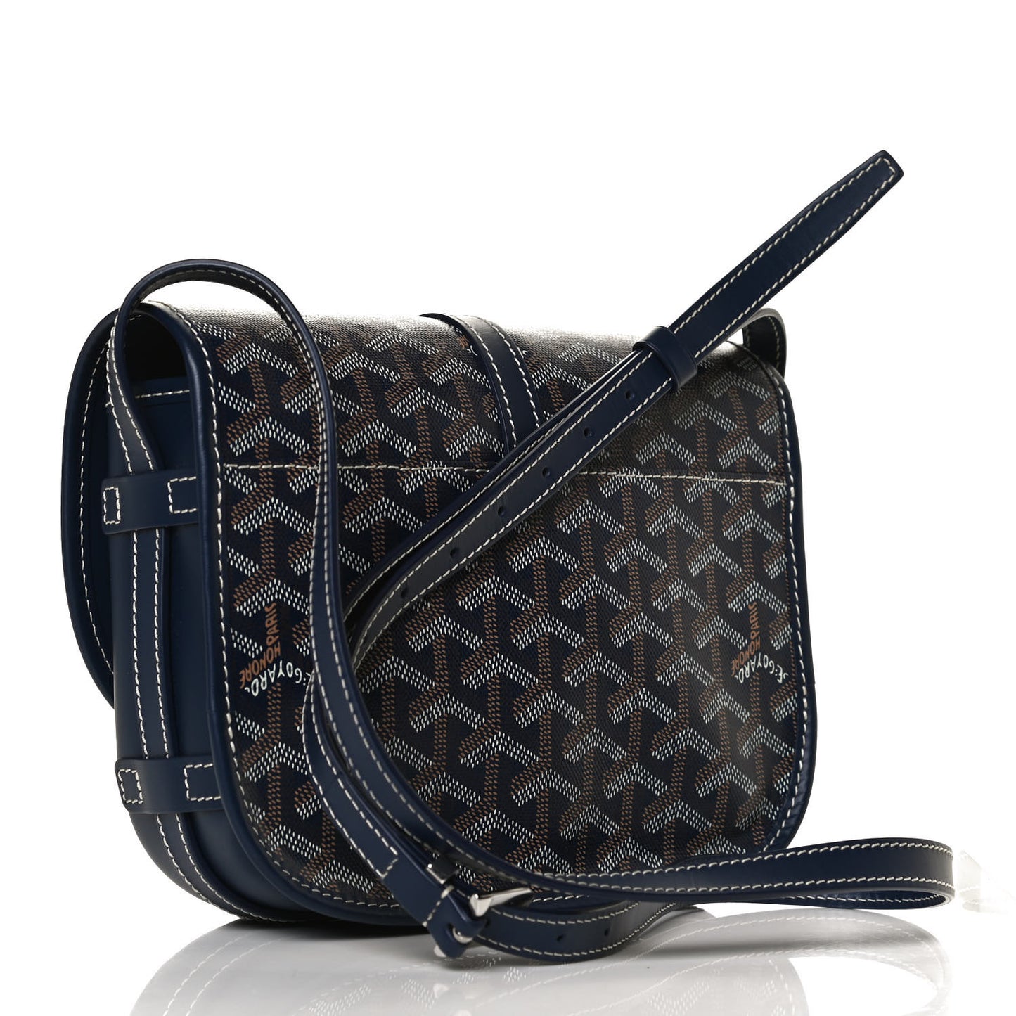 Goyardine Belvedere II PM Messenger Bag Navy