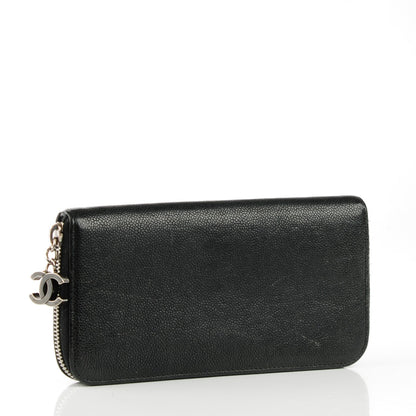 Chanel Caviar Outdoor Ligne Zip Around Wallet Black 4 of 10