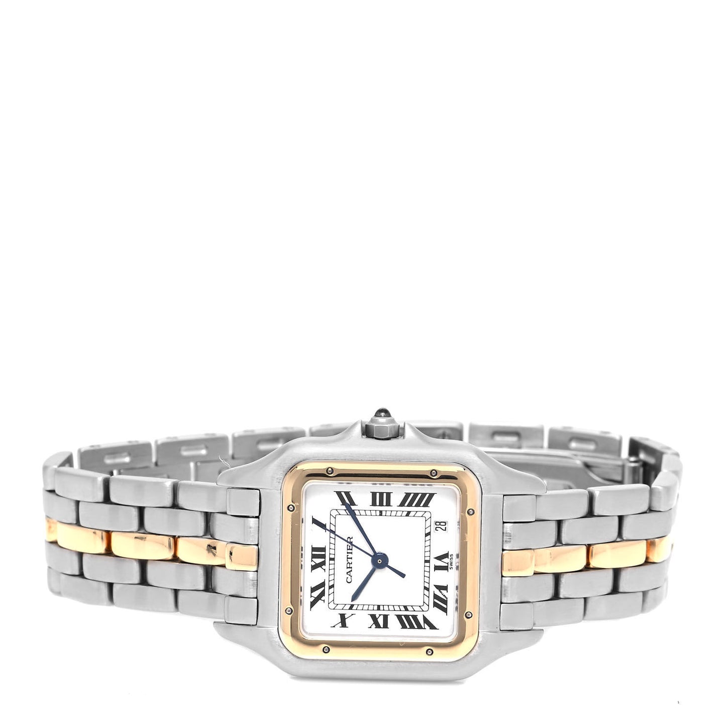 Stainless Steel 18K Yellow Gold 27mm Panthere Quartz Watch