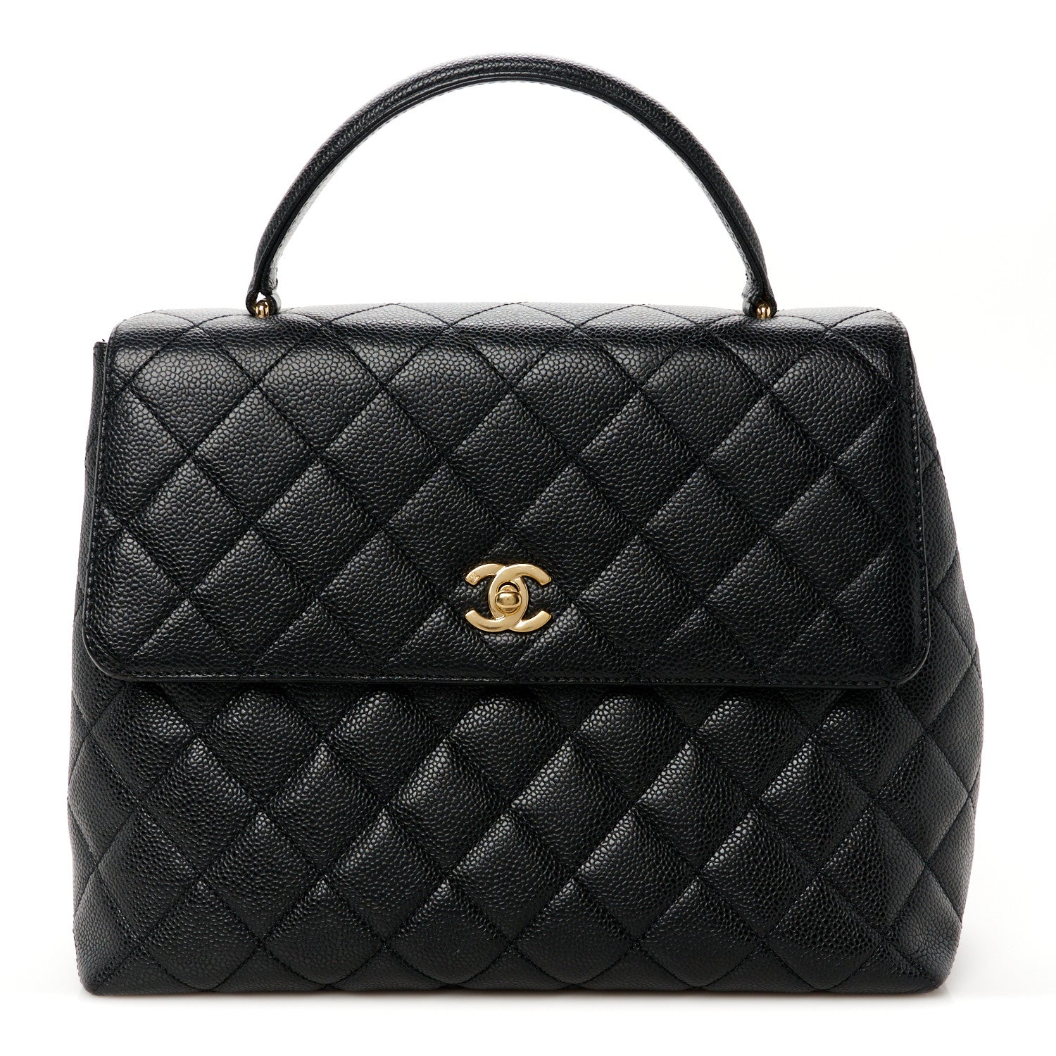 Chanel Caviar Quilted Jumbo Kelly Flap Black 1 of 12