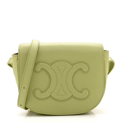 Celine Smooth Calfskin Cuir Triomphe Folco Crossbody Bag Light Jade 1 of 11