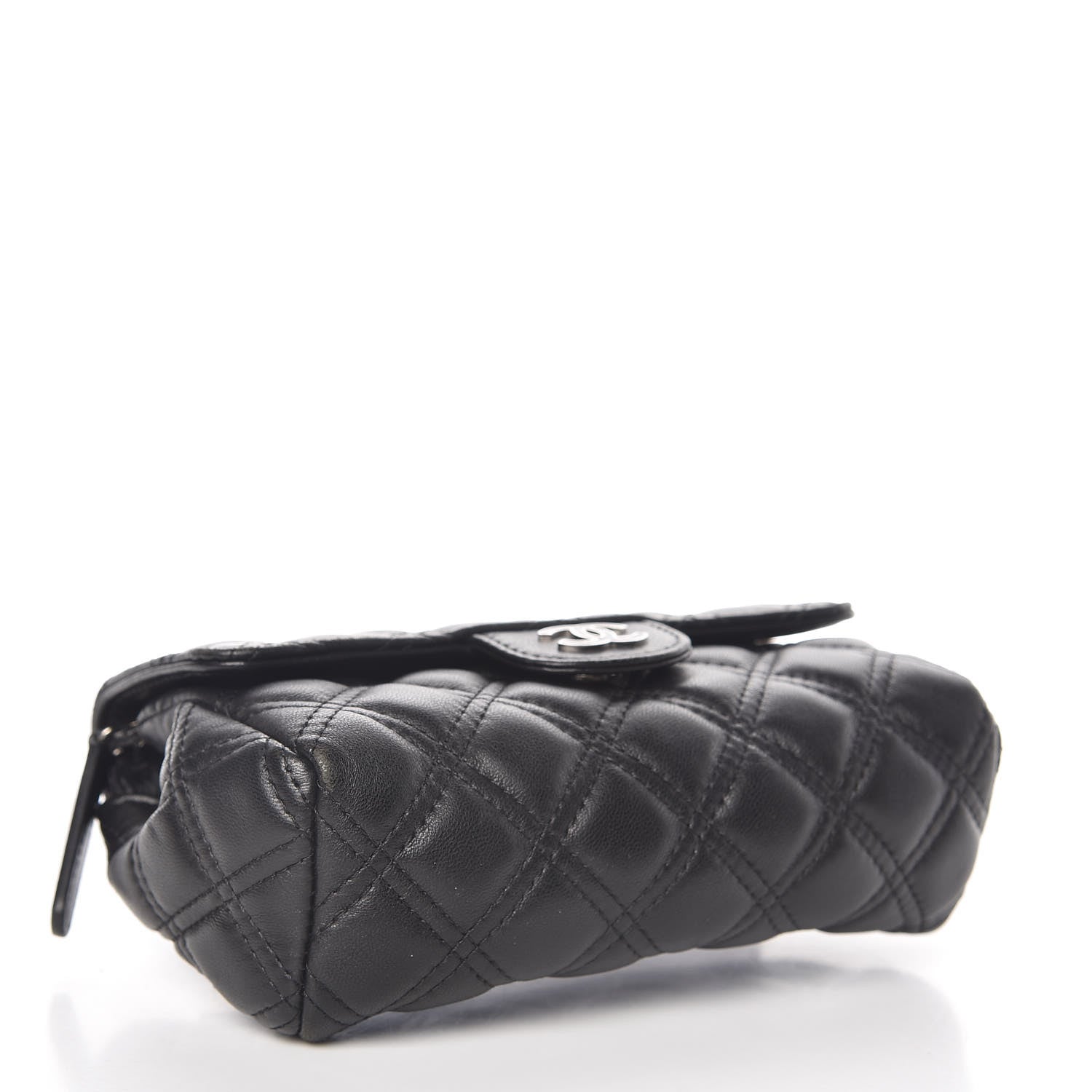 Chanel Lambskin Quilted Flap Cosmetic Case Black 4 of 8