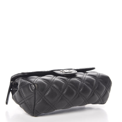 Chanel Lambskin Quilted Flap Cosmetic Case Black 4 of 8