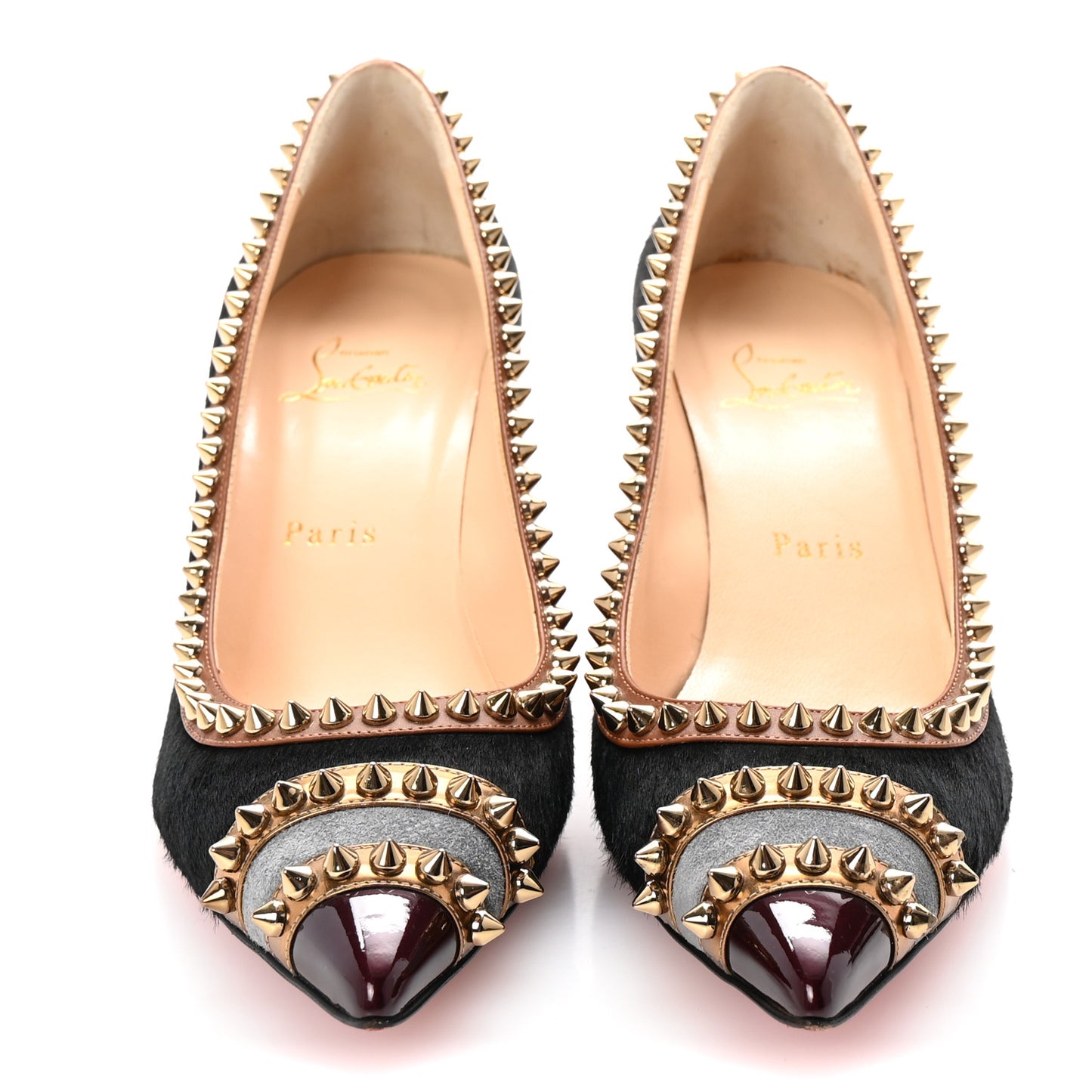 Pony Hair Malabar Hill Spikes 70 Pumps 38.5 Black
