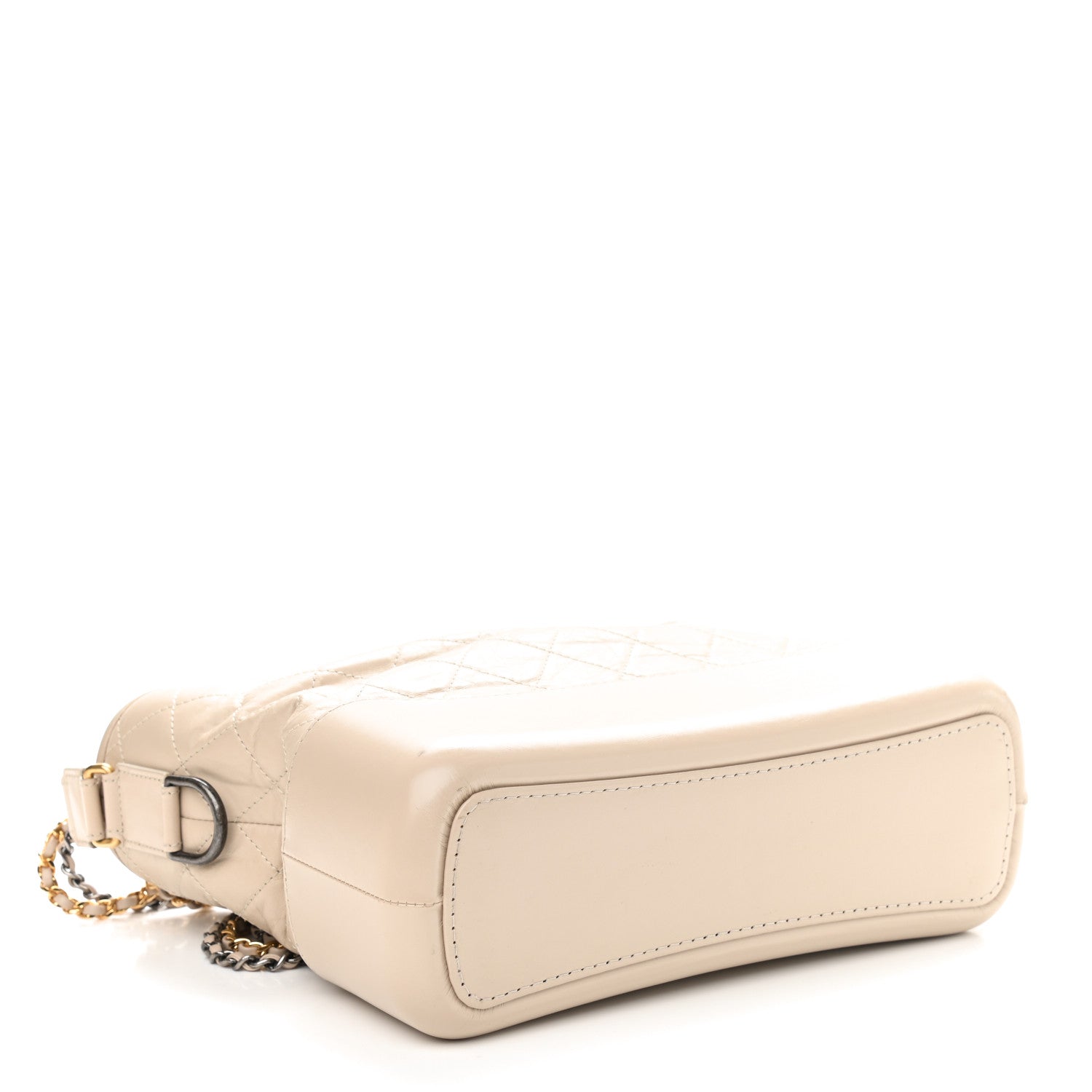 Chanel Aged Calfskin Quilted Medium Gabrielle Hobo Beige 4 of 11