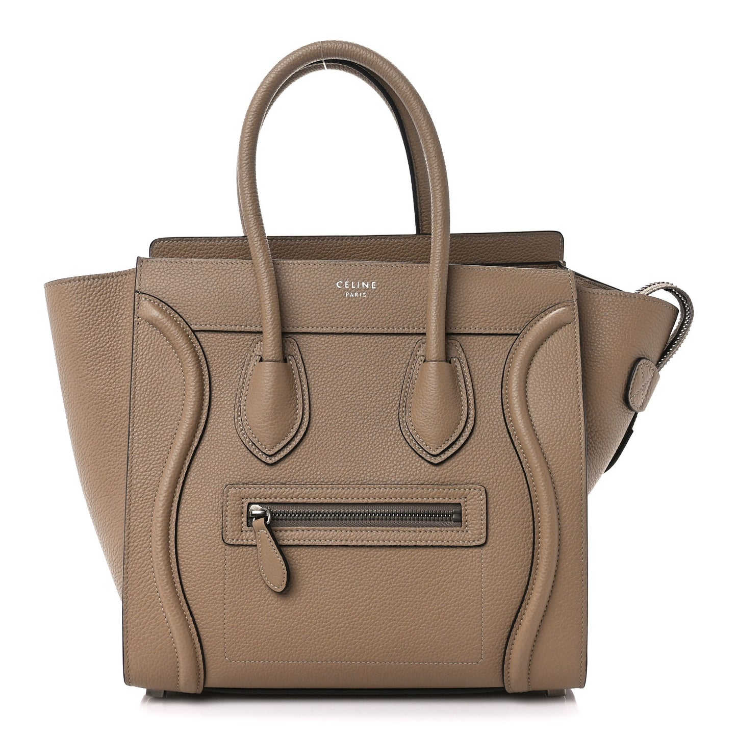 Drummed Calfskin Micro Luggage Dune