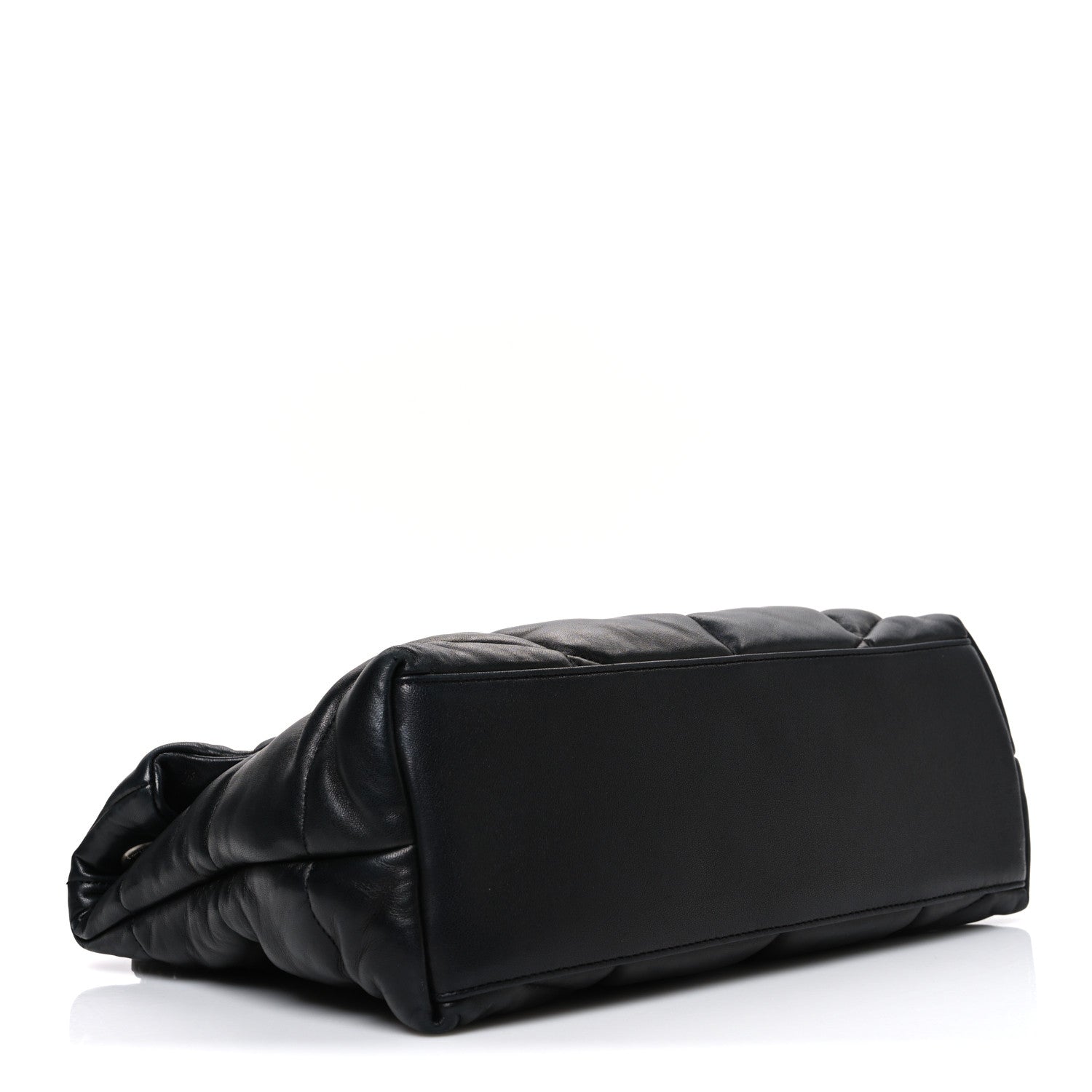 Saint Laurent Lambskin Quilted Medium Loulou Puffer Monogram Chain Satchel Black 4 of 10