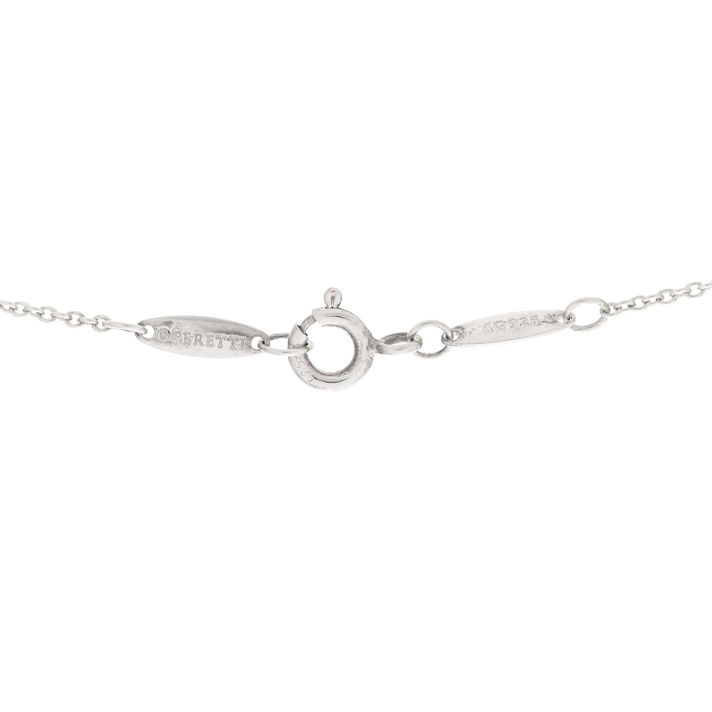 Sterling Silver 14mm Elsa Peretti Cross Pendant Necklace