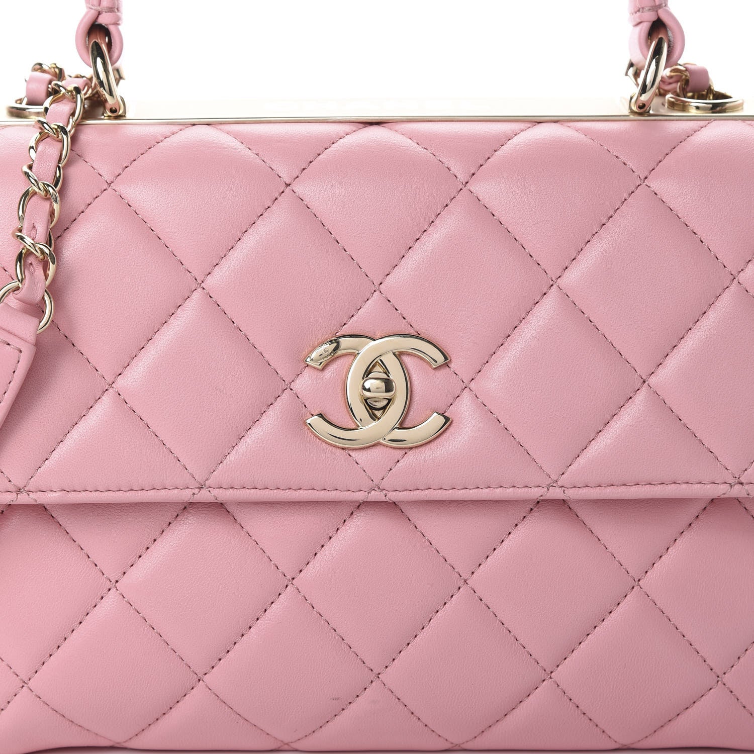 Chanel Lambskin Quilted Small Trendy CC Flap Dual Handle Bag Pink 7 of 13