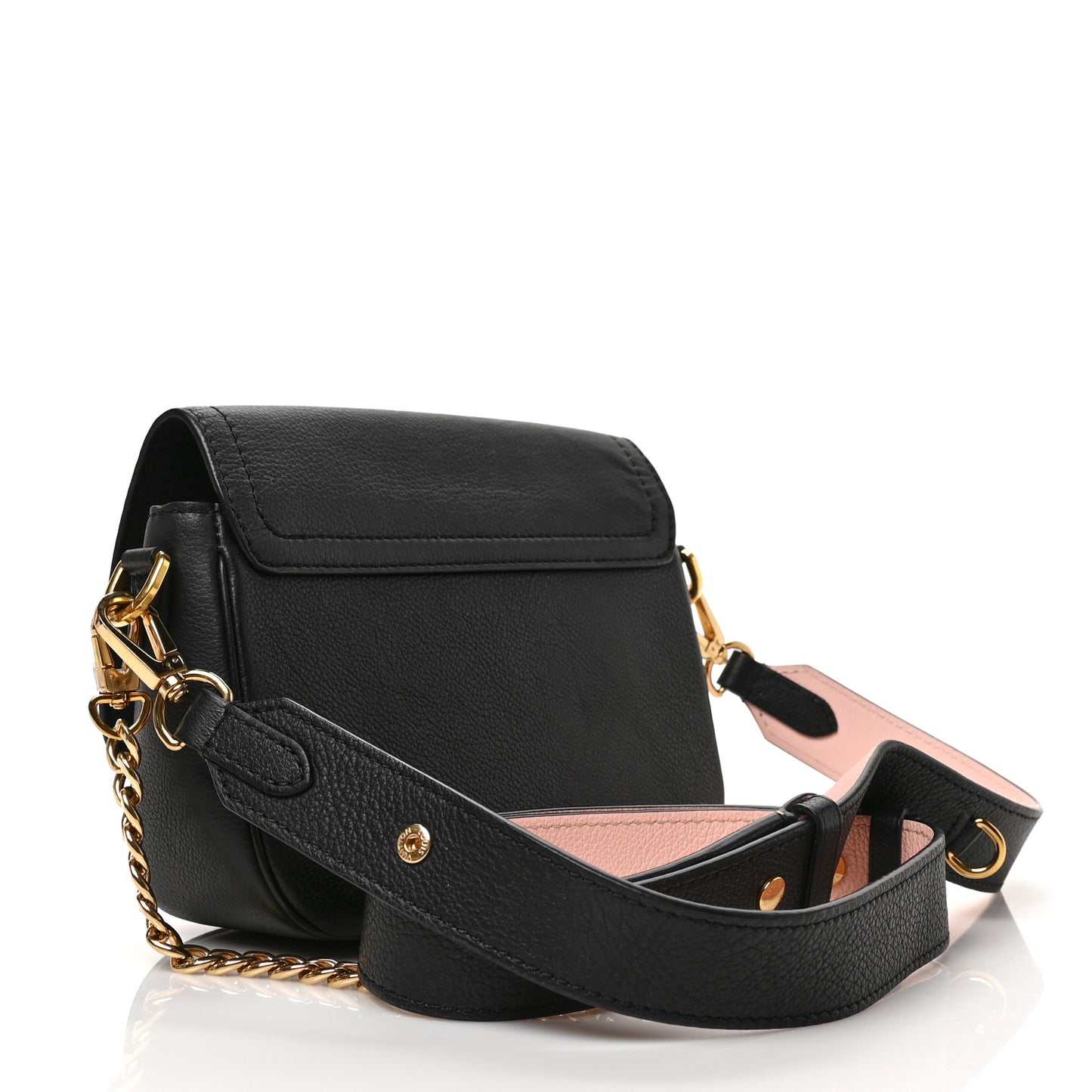 Grained Calfskin Lockme Tender Black