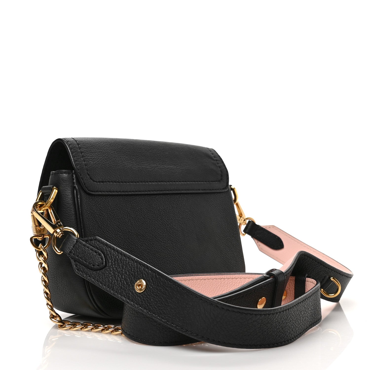 Louis Vuitton Grained Calfskin Lockme Tender Black 3 of 8