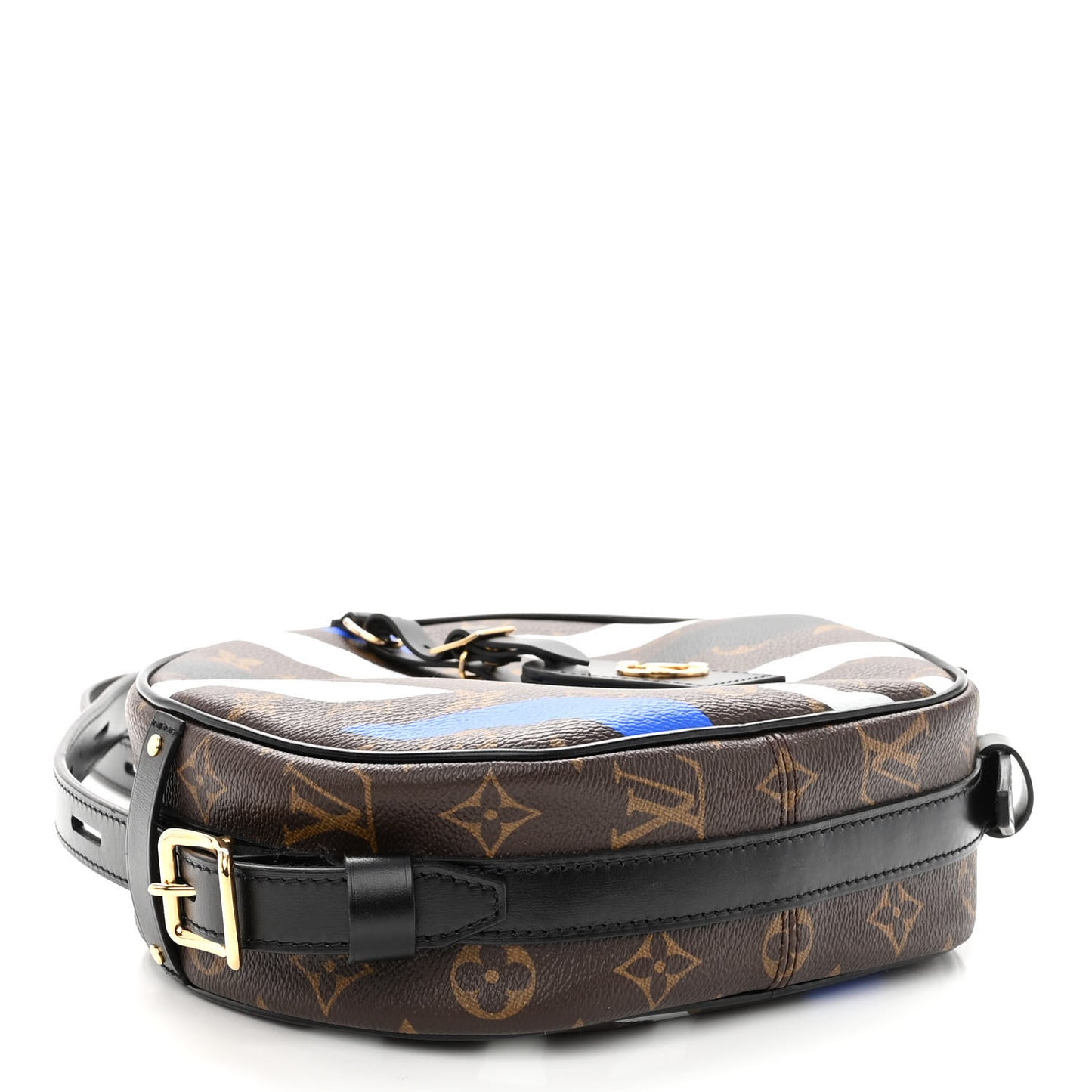 X LOL Monogram Boite Chapeau Souple Blue Silver