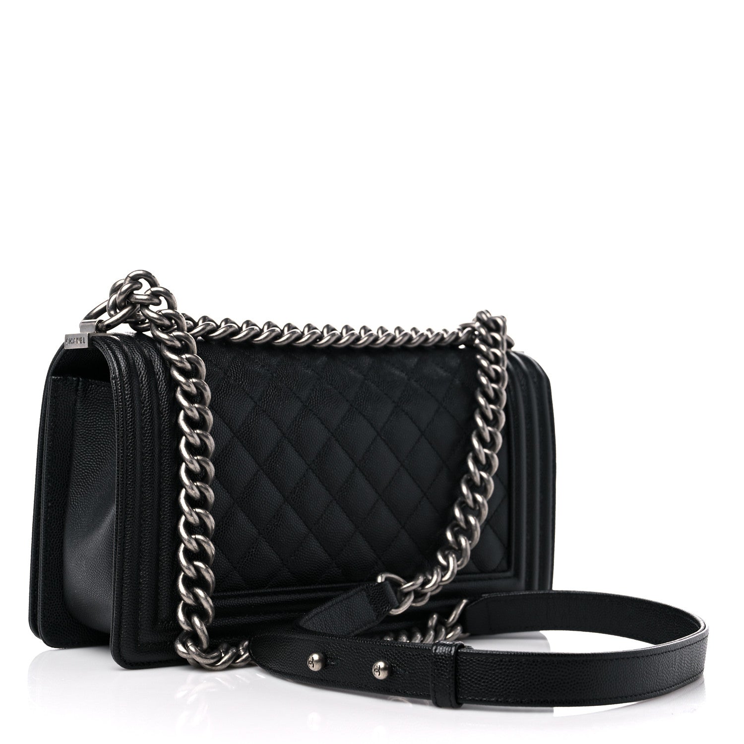Chanel Caviar Quilted Medium Boy Flap Black 3 of 10