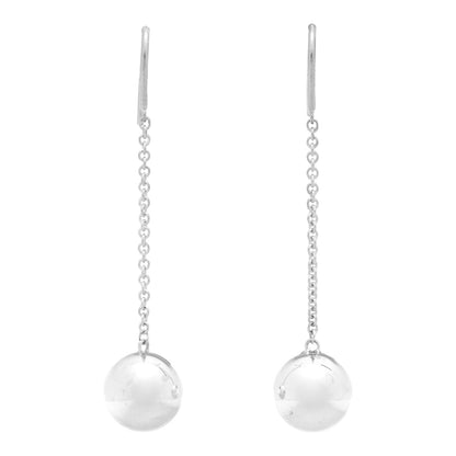 Tiffany Sterling Silver 10mm HardWear Ball Drop Earrings 1 of 4