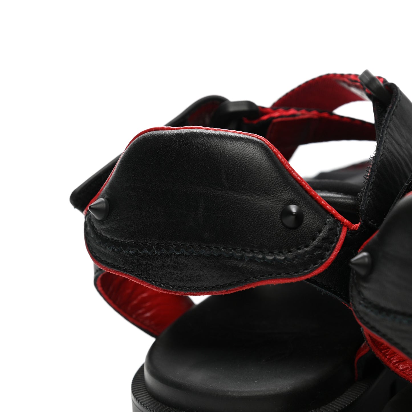 Calfskin Velcrissimo Flat Sandals 35.5 Black