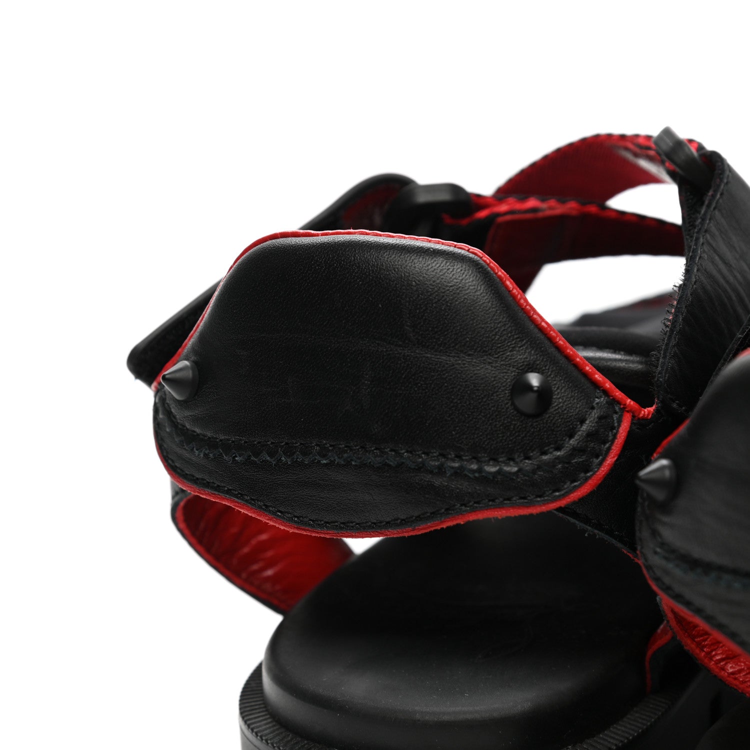 Christian Louboutin Calfskin Velcrissimo Flat Sandals 35.5 Black 11 of 11