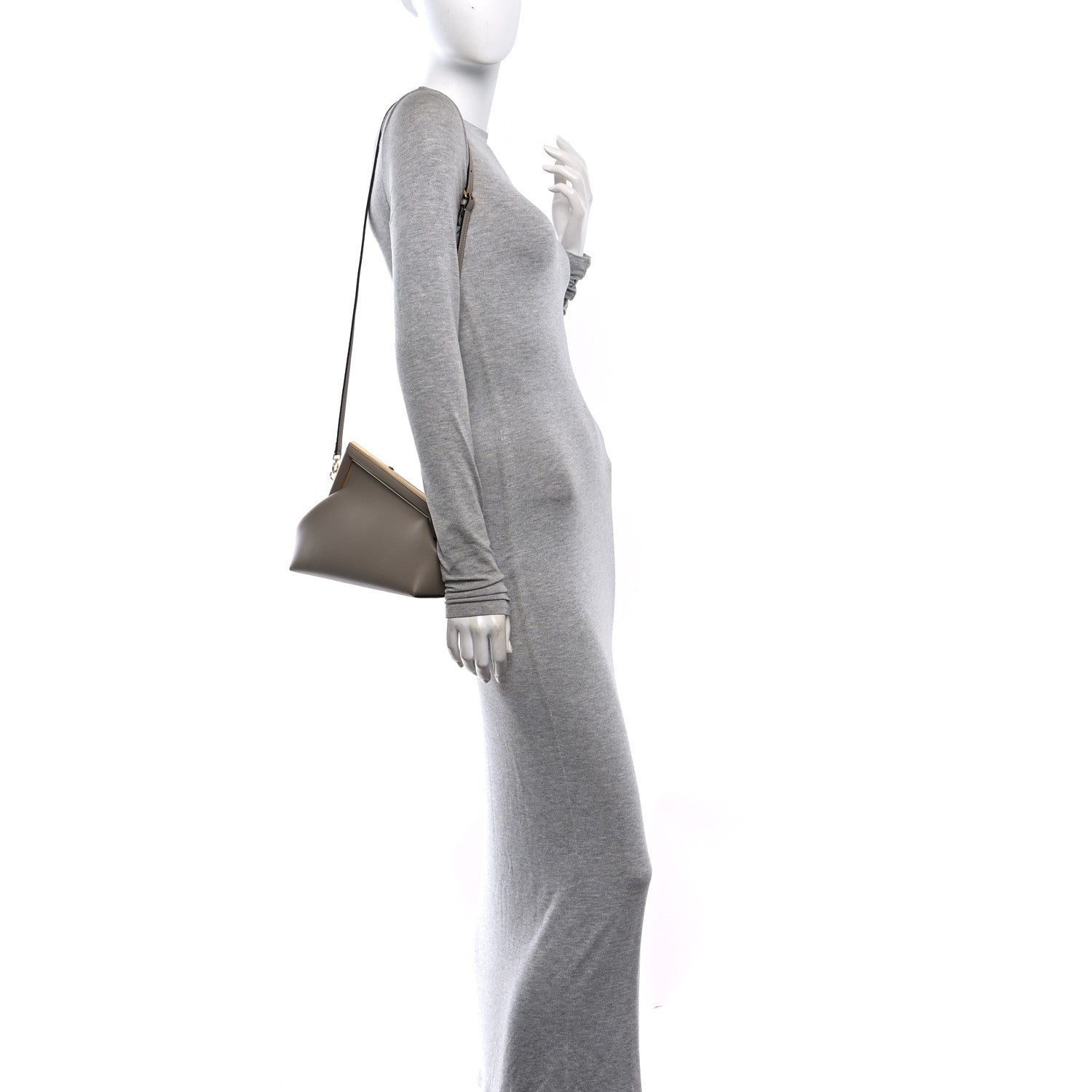 Fendi Shiny Nappa Small Fendi First Dove Gray 2 of 10