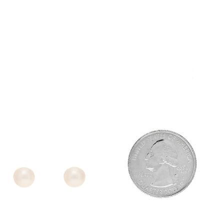 Tiffany Sterling Silver Freshwater Pearl 7-8mm Ziegfeld Earrings 2 of 5