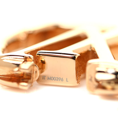 Louis Vuitton Metal Small Louise Hoop Earrings Gold 4 of 4