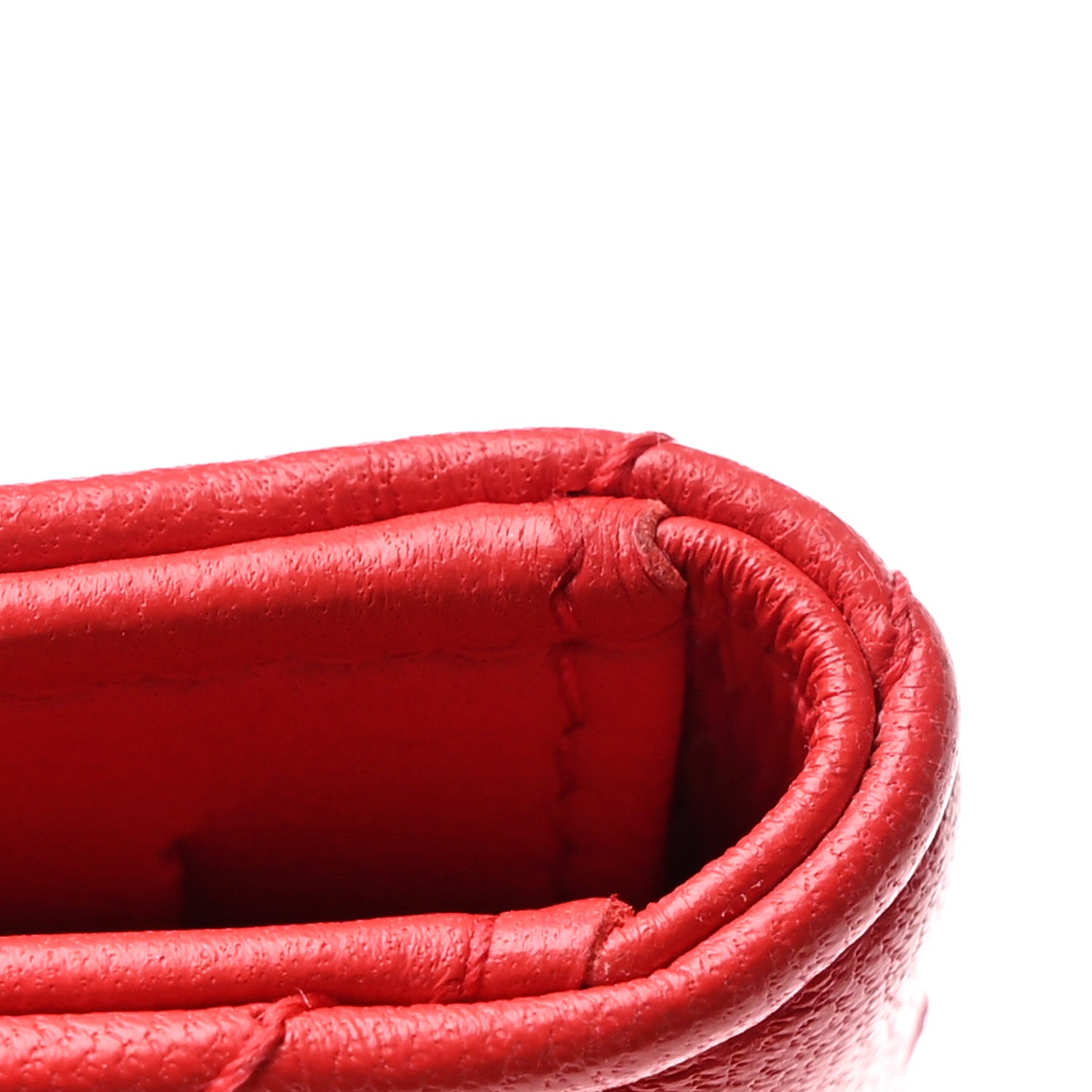 Chanel Lambskin Quilted Card Holder Wallet Red 11 of 14