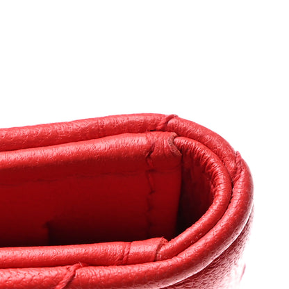 Chanel Lambskin Quilted Card Holder Wallet Red 11 of 14