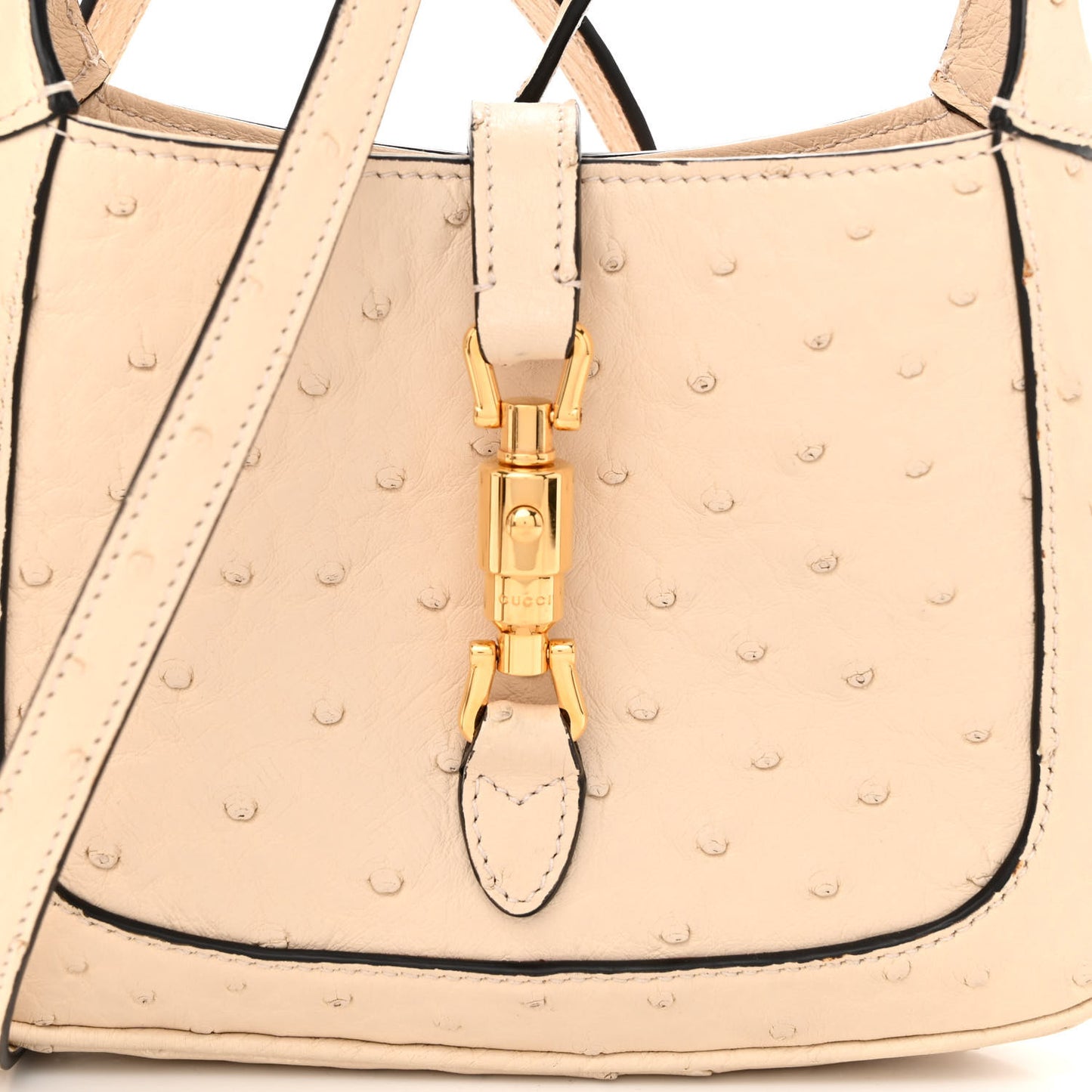 Ostrich Mini Jackie 1961 Hobo Ivoire