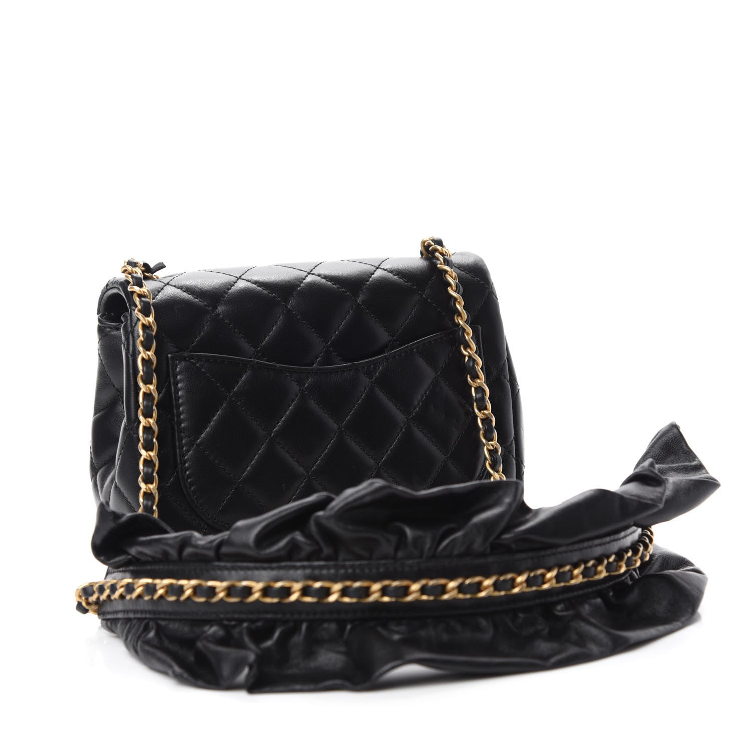 Chanel Lambskin Quilted Mini Romance Square Flap Black 3 of 11