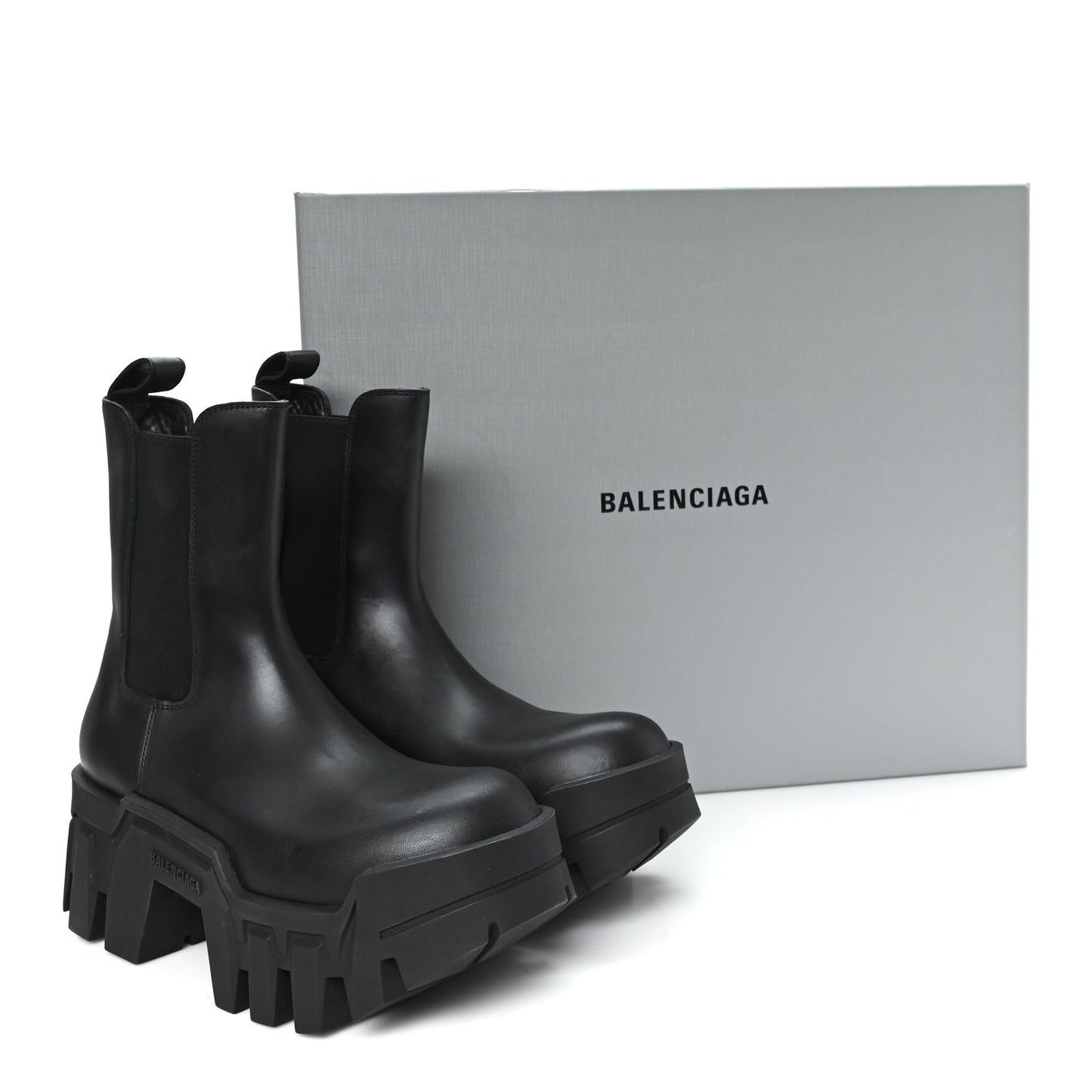 Smooth Calfskin Bulldozer Chelsea Boots 38 Black