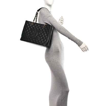 Chanel Caviar Quilted Grand Shopping Tote GST Black 3 of 11