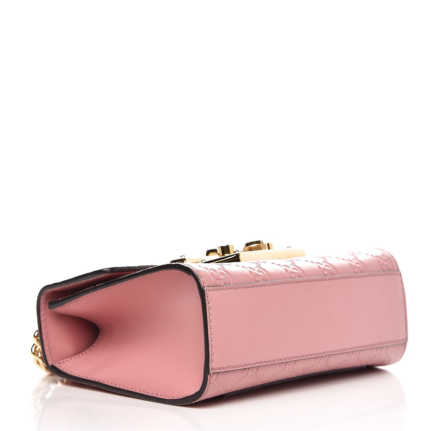 Gucci Guccissima Small Padlock Shoulder Bag Rose Baby Candy 4 of 8