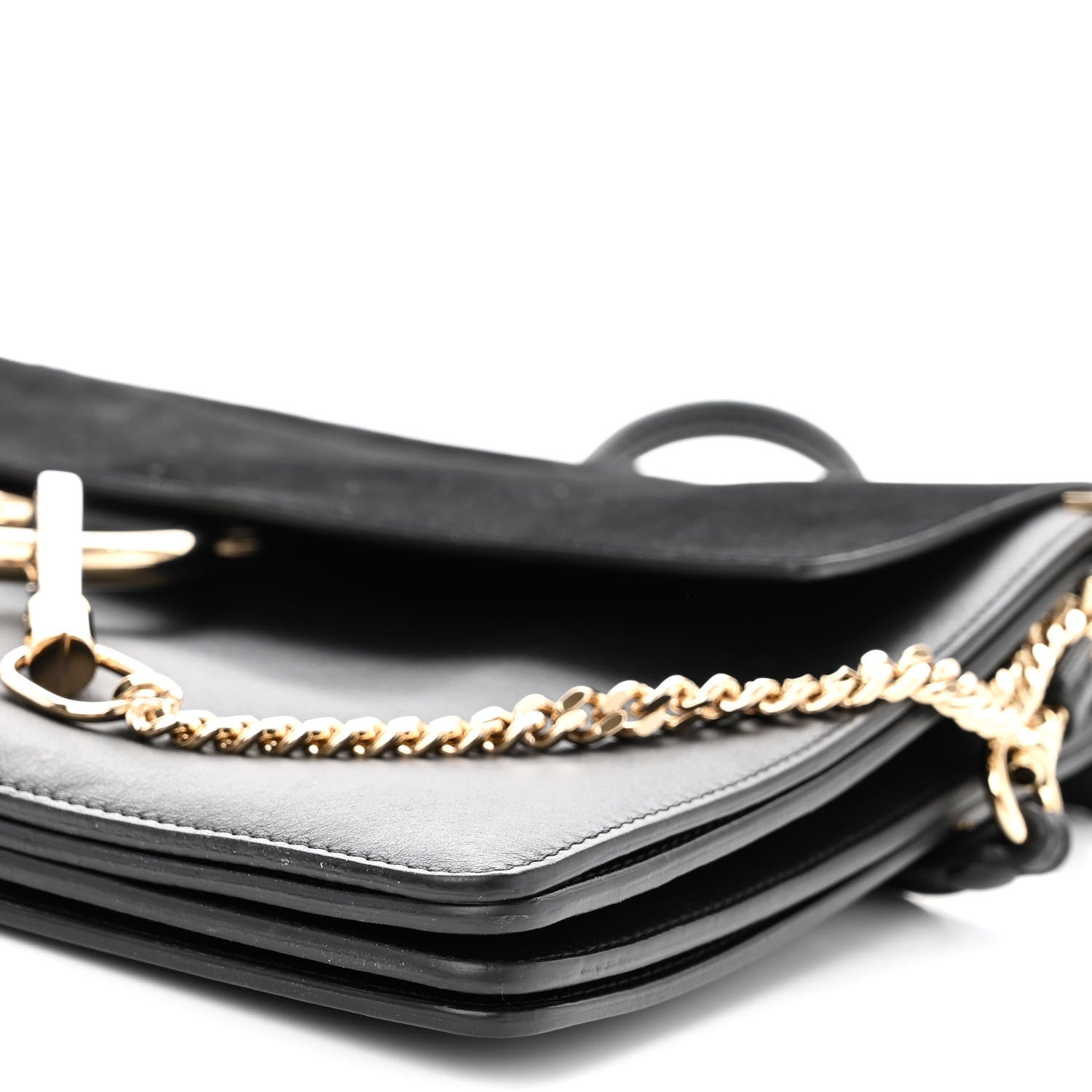 Chloe Suede Calfskin Medium Faye Shoulder Bag Black 9 of 9