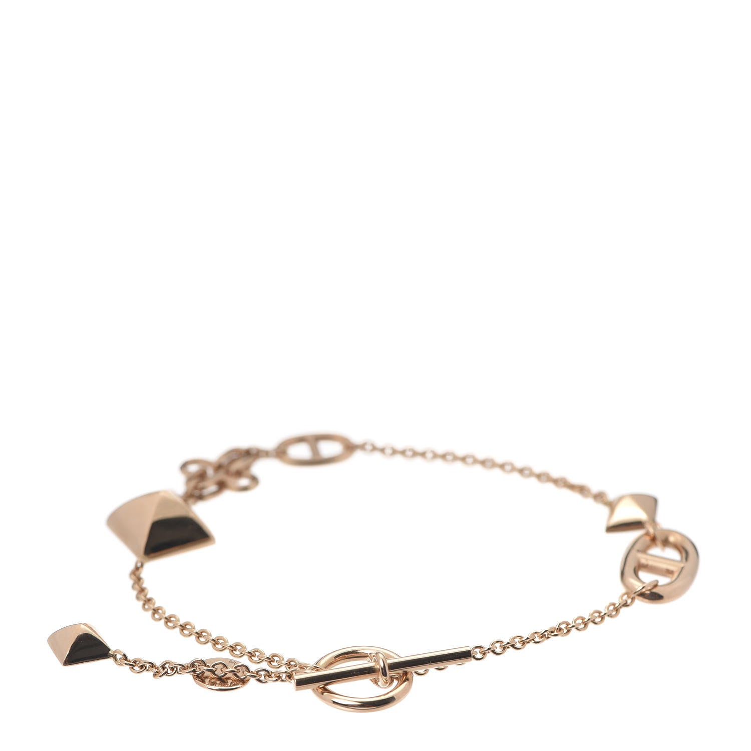 Hermes 18K Rose Gold Ronde Multi Bracelet 3 of 5