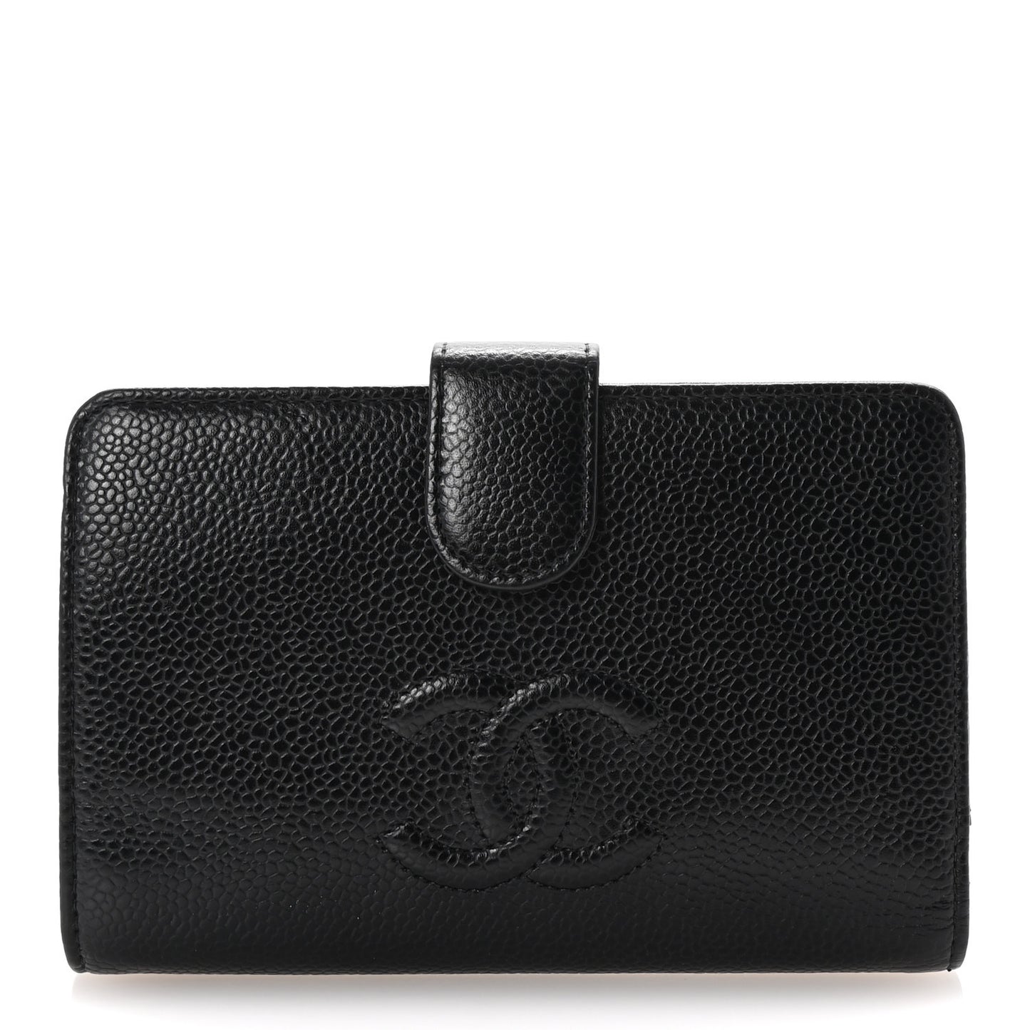 Caviar Timeless CC French Wallet Black