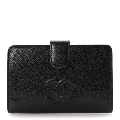 Chanel Caviar Timeless CC French Wallet Black 1 of 8