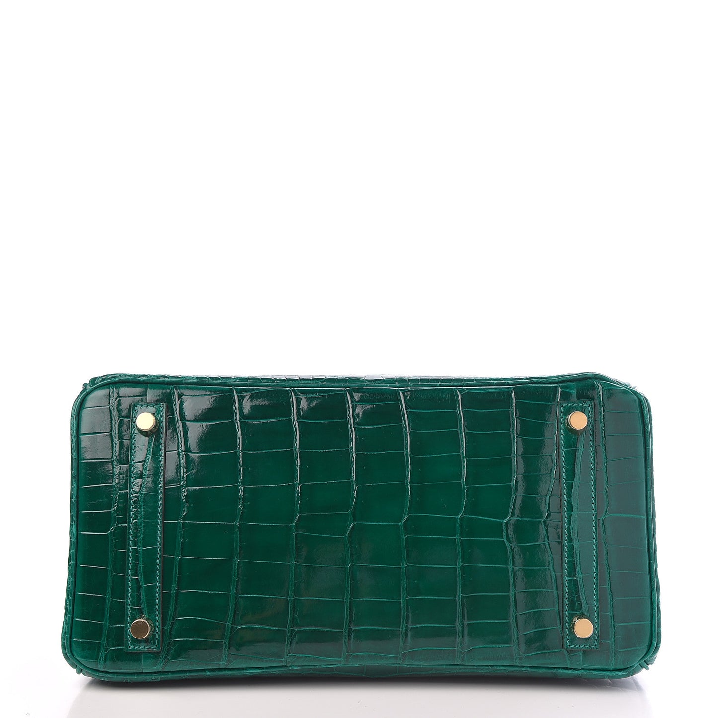 Shiny Niloticus Crocodile Horseshoe Birkin 30 Vert Emeraude Black