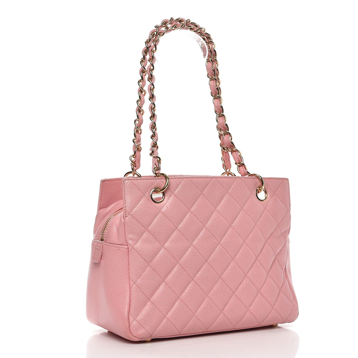 Chanel Caviar Quilted Petit Timeless Shopping Tote PTT Pink 3 of 17