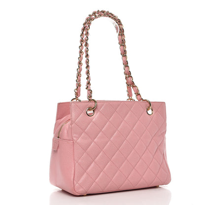 Chanel Caviar Quilted Petit Timeless Shopping Tote PTT Pink 3 of 17