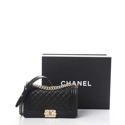 Chanel Caviar Quilted Medium Boy Flap Black 10 of 10