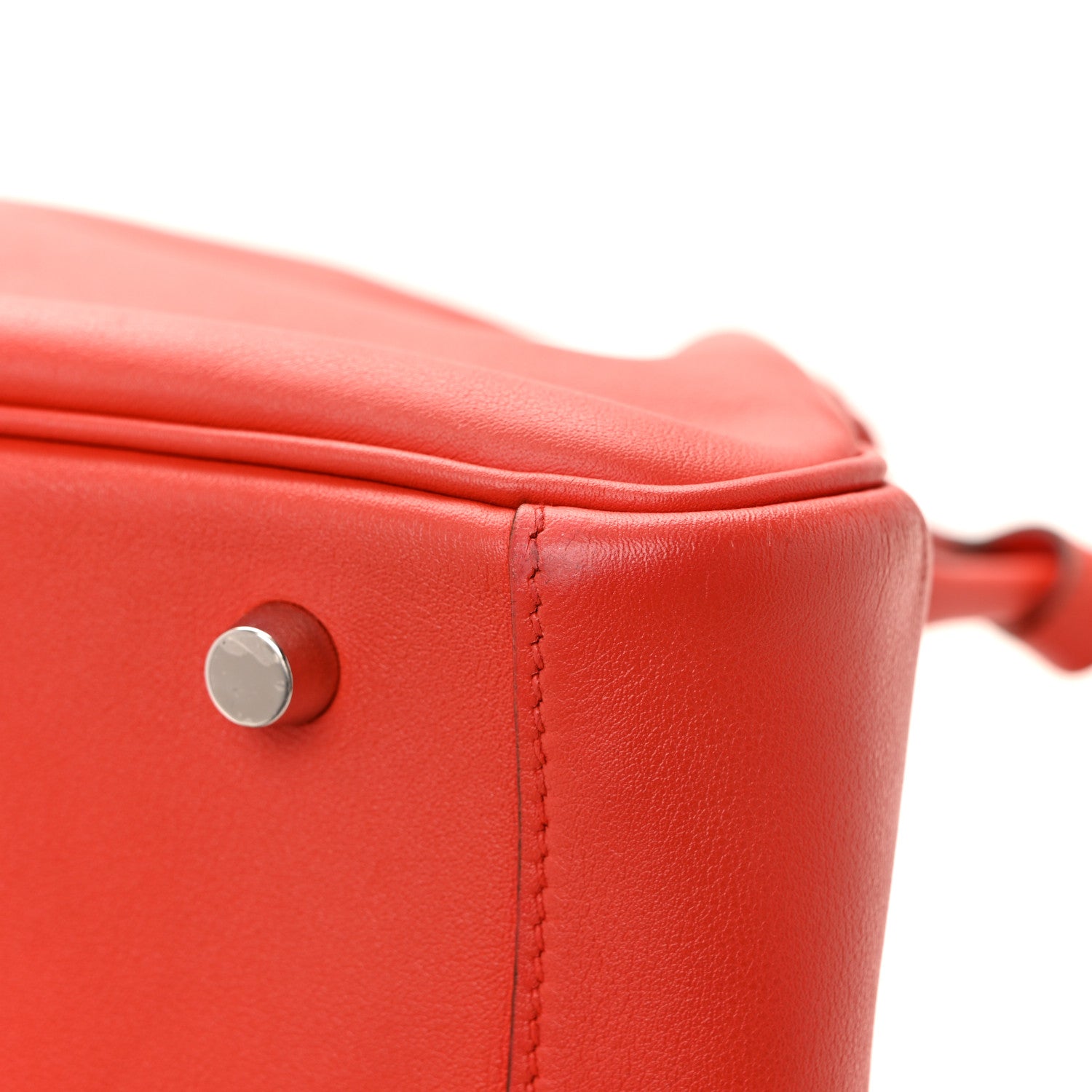 Hermes Swift Epsom Lindy 30 Tressage De Cuir Rouge De Coeur Bleu Du Nord Rouge H 13 of 13