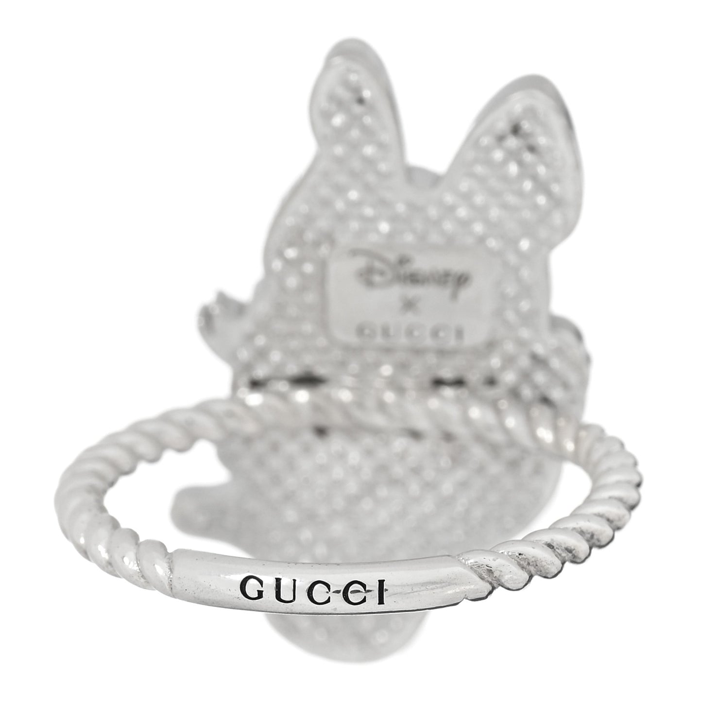 X Disney Sterling Silver Enamel Daisy Duck Ring 53 6.5