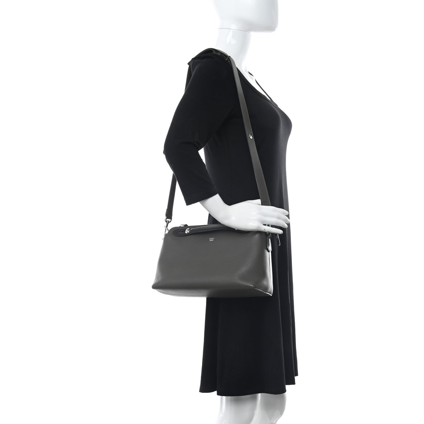Vitello Dolce 4 Color Medium By The Way Boston Bag Carbone Grigio Polvere Multicolor